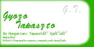 gyozo tapaszto business card